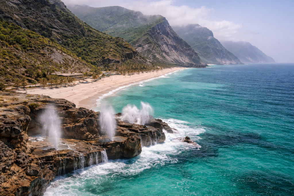 Al Mughsail Beach blowholes Salalah