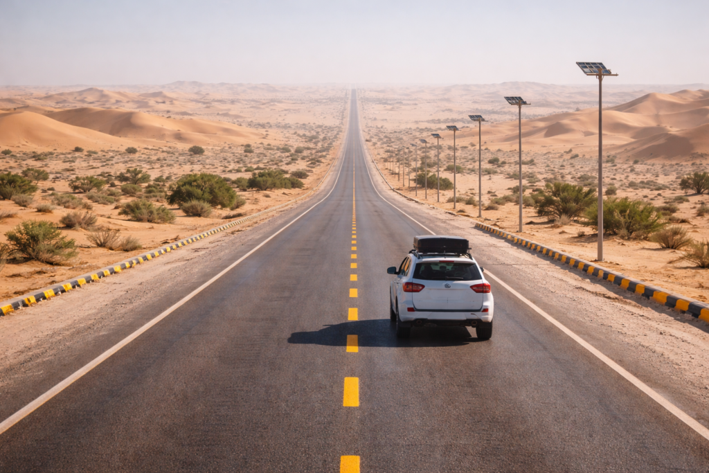 Oman desert highway Muscat Salalah road trip