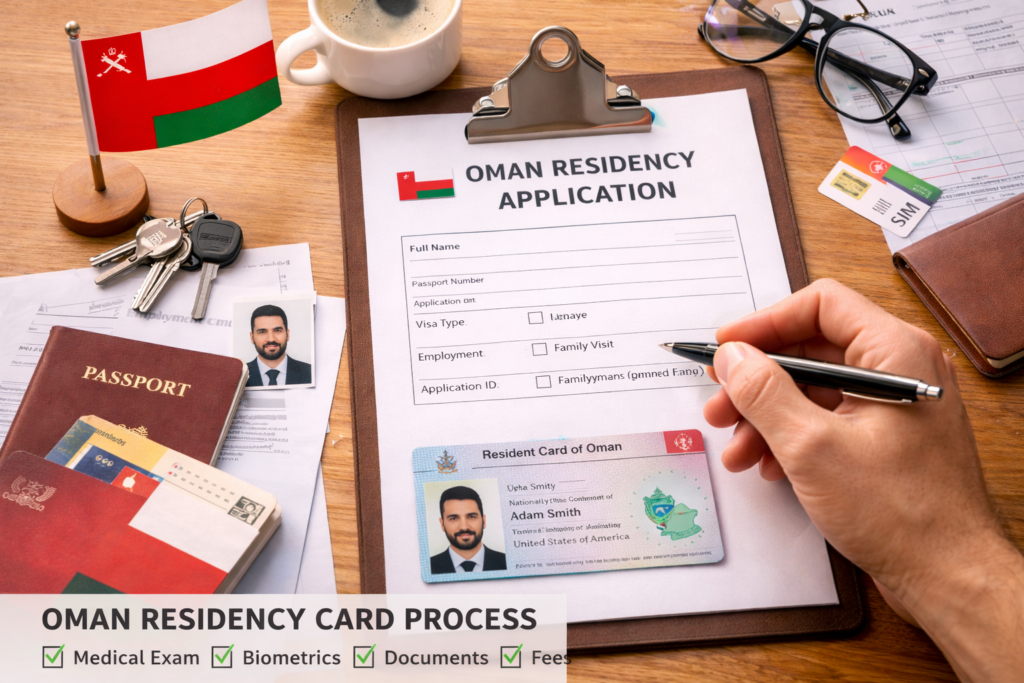 Oman residency card (Iqama) example - Daleel Oman expat guide