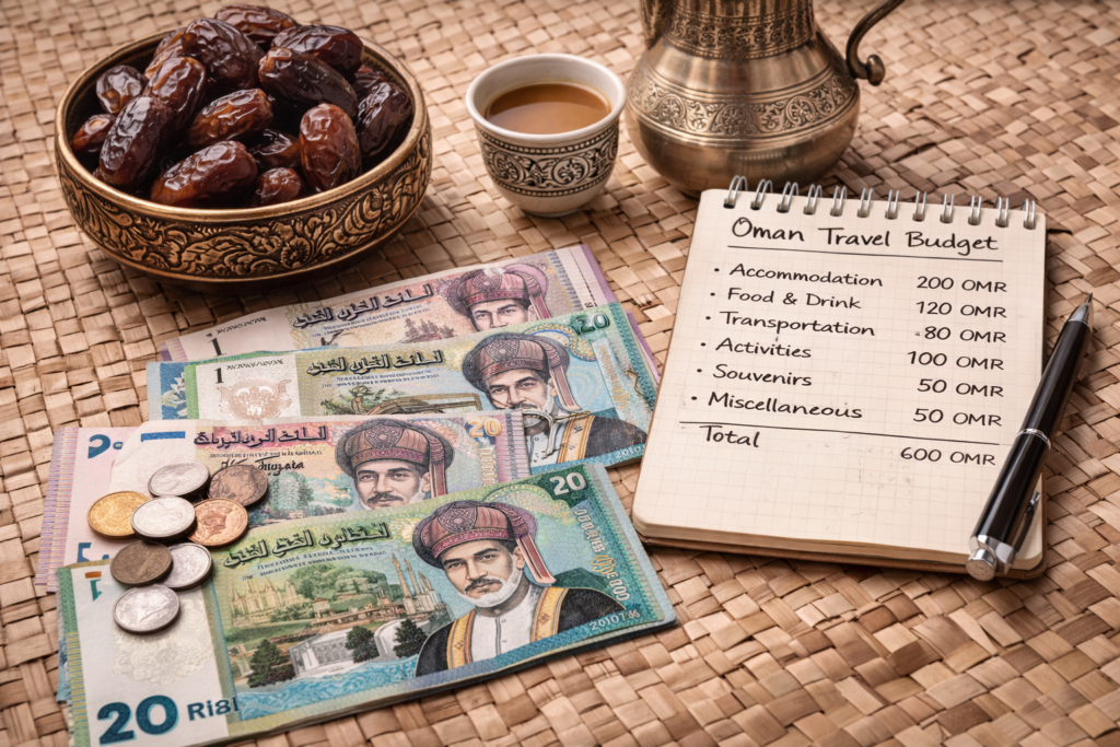 Oman travel budget Omani Rial