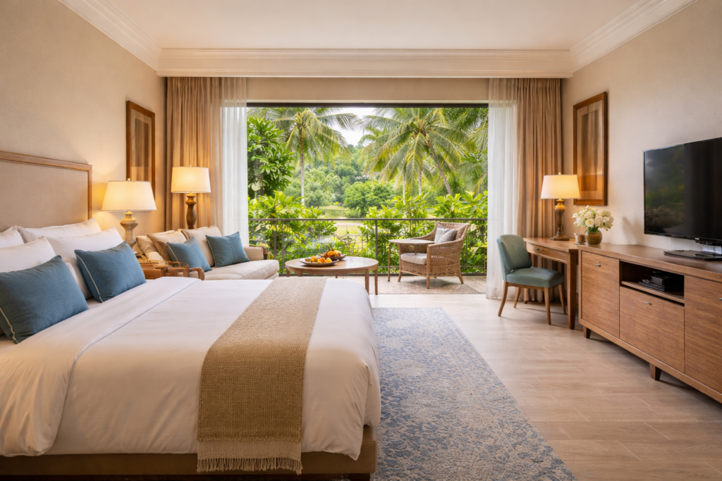 Mid-range hotel Salalah garden view